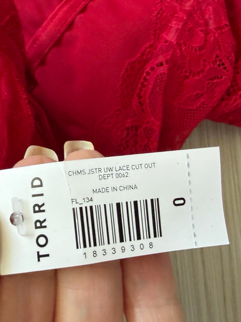 NWT- never worn, size 0- Torrid red lace corset (like a 12/14) - Picture 5 of 5